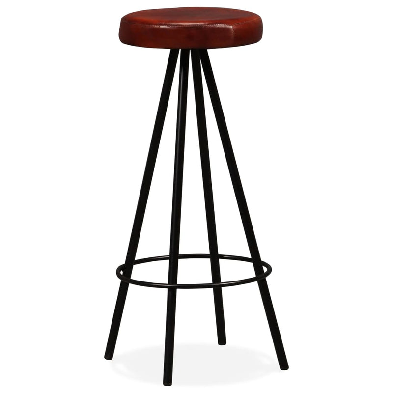 vidaXL Bar Stools 4 pcs Real Leather