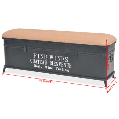 vidaXL Storage Bench with Cushion 103x30x40 cm