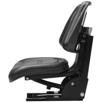 vidaXL Tractor Seat with Suspension Black