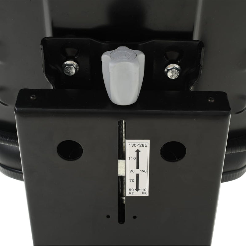 vidaXL Tractor Seat with Suspension Black