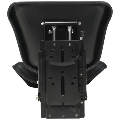 vidaXL Tractor Seat with Suspension Black