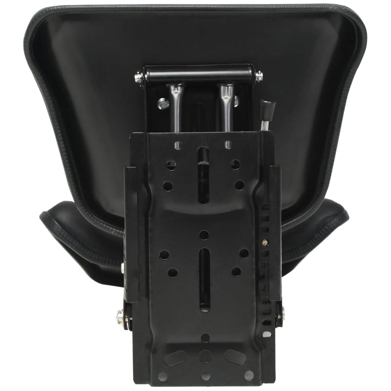 vidaXL Tractor Seat with Suspension Black