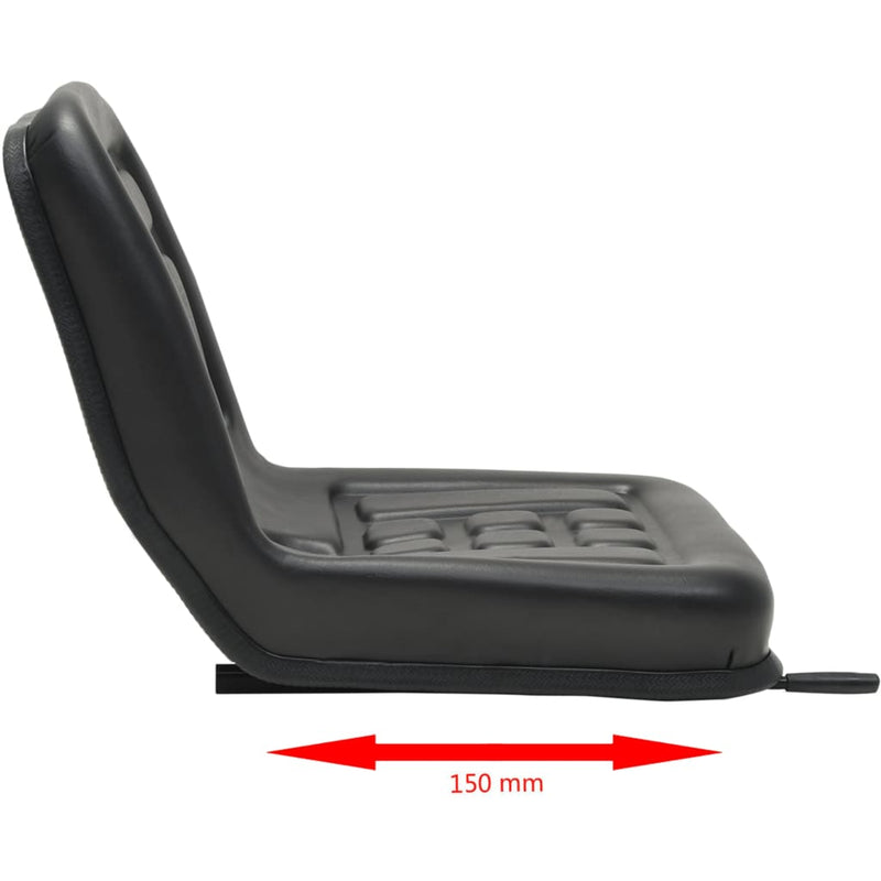 vidaXL Universal Tractor Seat Black