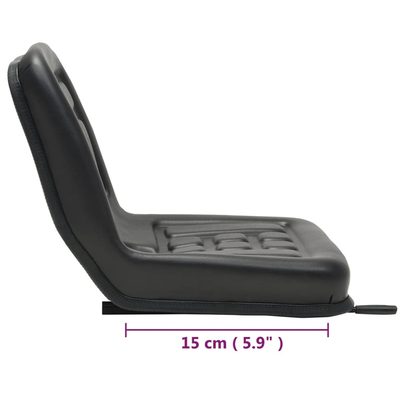 vidaXL Universal Tractor Seat Black