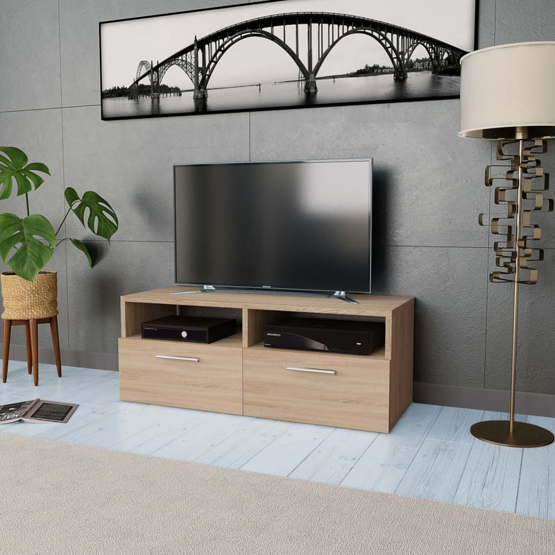 vidaXL TV Cabinet Engineered Wood 95x35x36 cm White