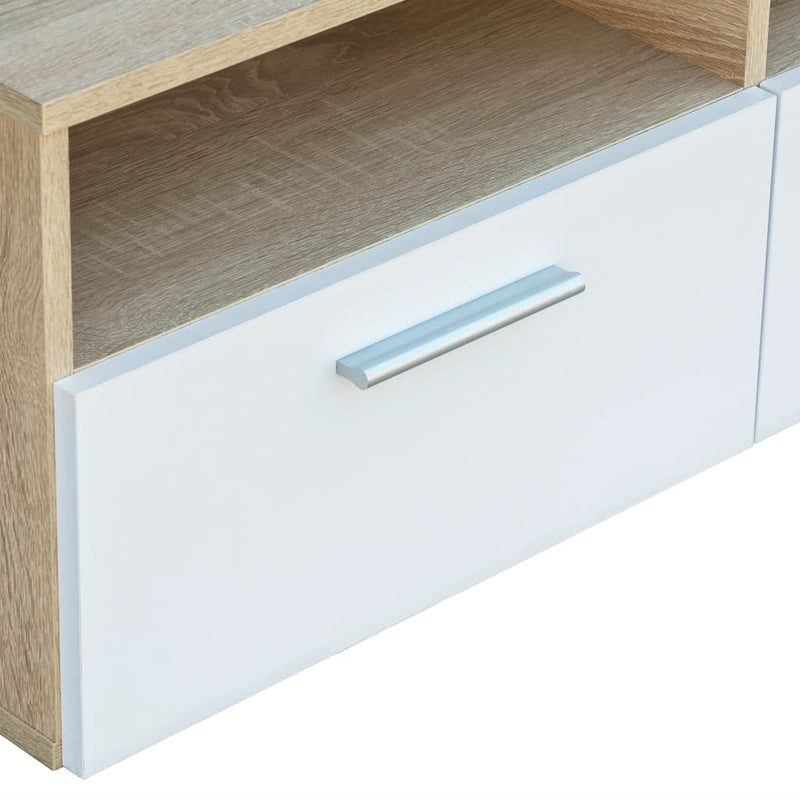 vidaXL TV Cabinet Engineered Wood 95x35x36 cm White