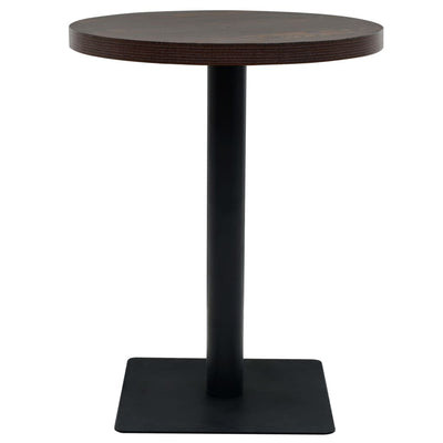 vidaXL Bistro Table MDF and Steel Round 60x75 cm Oak Colour