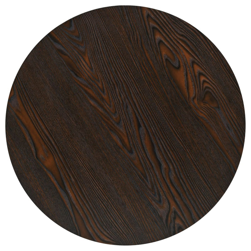 vidaXL Bistro Table MDF and Steel Round 60x75 cm Oak Colour