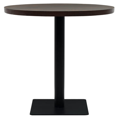 vidaXL Bistro Table MDF and Steel Round 60x75 cm Oak Colour