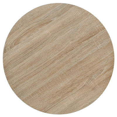 vidaXL Bistro Table MDF and Steel Round 60x75 cm Oak Colour