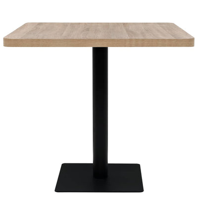 vidaXL Bistro Table MDF and Steel Round 60x75 cm Oak Colour
