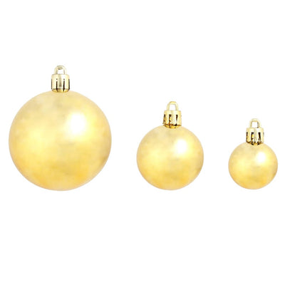 vidaXL 100 Piece Christmas Ball Set 3/4/6 cm Gold