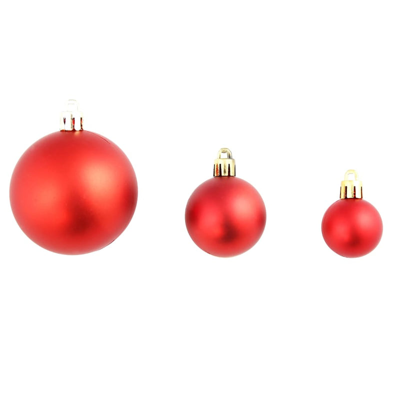 vidaXL 100 Piece Christmas Ball Set 3/4/6 cm Gold