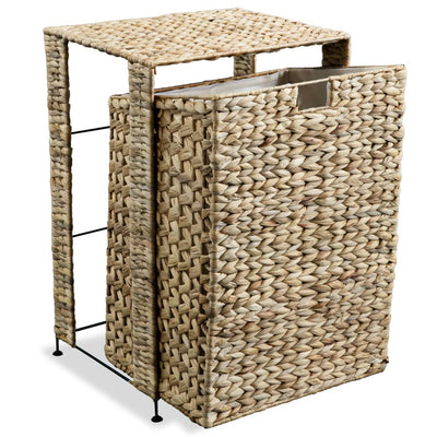 vidaXL Laundry Basket 44x34x64 cm Water Hyacinth
