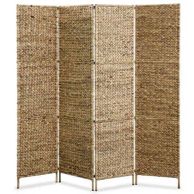 vidaXL 4-Panel Room Divider 154x160 cm Water Hyacinth