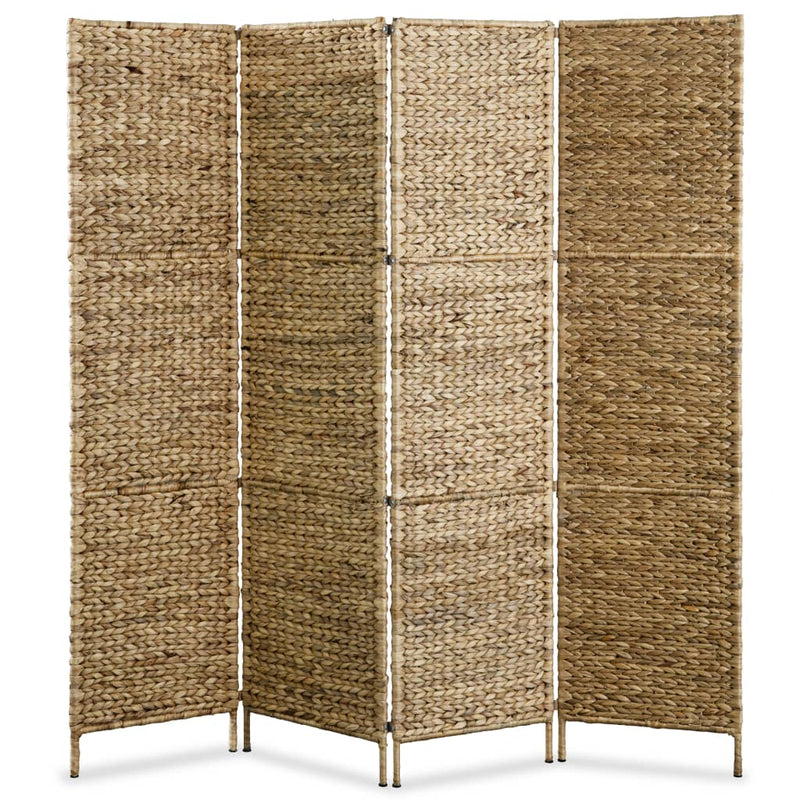 vidaXL 4-Panel Room Divider 154x160 cm Water Hyacinth