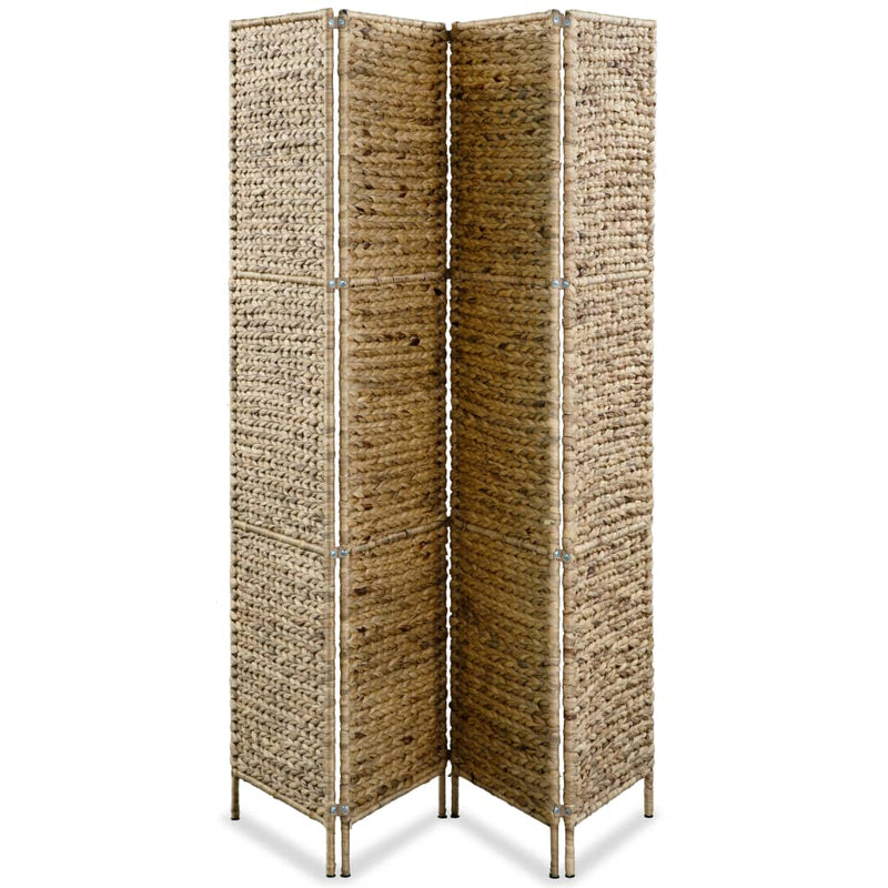 vidaXL 4-Panel Room Divider 154x160 cm Water Hyacinth