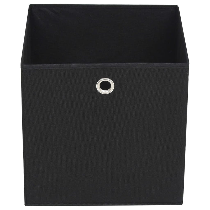 vidaXL Storage Boxes 10 pcs Non-woven Fabric 32x32x32 cm Black