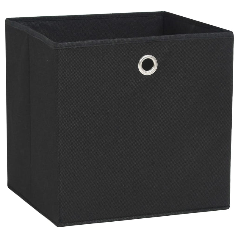 vidaXL Storage Boxes 10 pcs Non-woven Fabric 32x32x32 cm Black
