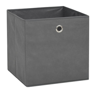 vidaXL Storage Boxes 10 pcs Non-woven Fabric 32x32x32 cm Black