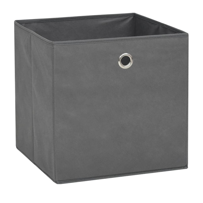 vidaXL Storage Boxes 10 pcs Non-woven Fabric 32x32x32 cm Black