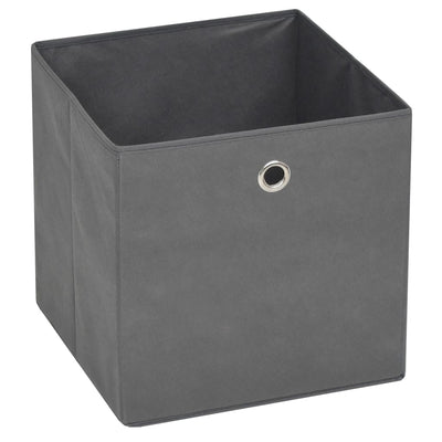 vidaXL Storage Boxes 10 pcs Non-woven Fabric 32x32x32 cm Black