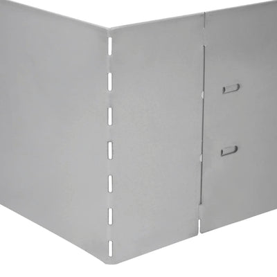 vidaXL Lawn Fence 10 pcs Galvanised Steel 100x20 cm