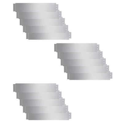 vidaXL Lawn Fence 15 pcs Galvanised Steel 100x20 cm