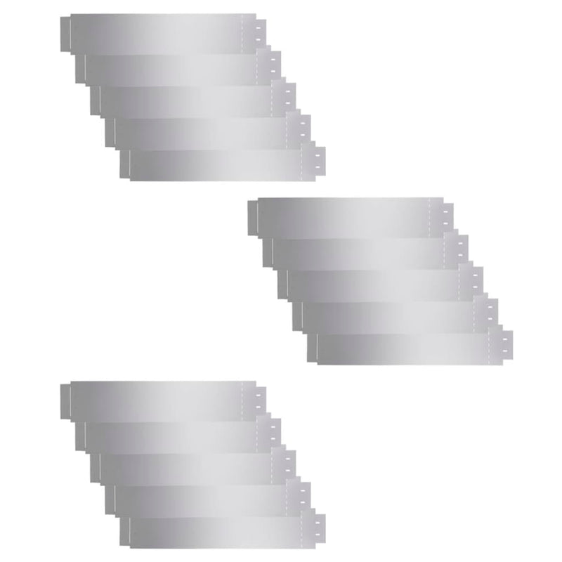 vidaXL Lawn Fence 15 pcs Galvanised Steel 100x20 cm