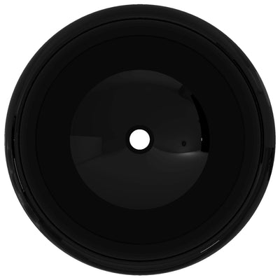 vidaXL Basin Ceramic Rectangular Black 41x30x12 cm