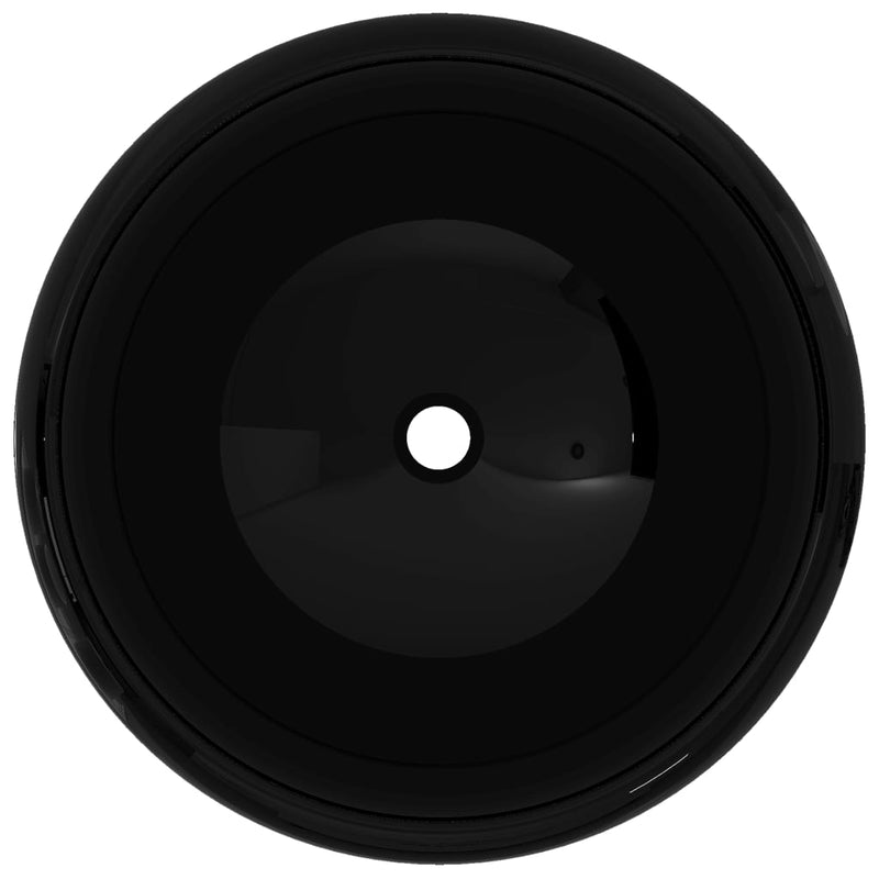 vidaXL Basin Ceramic Rectangular Black 41x30x12 cm