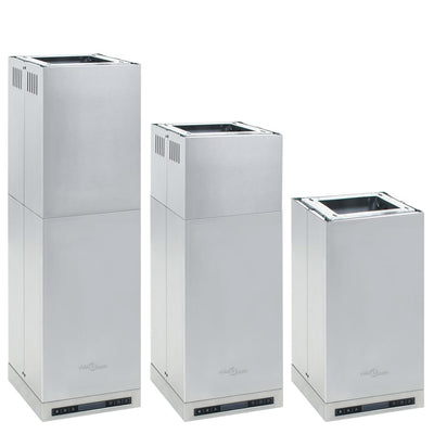 vidaXL Island Range Hood LCD Display Touch Sensor 756 m³/h LED