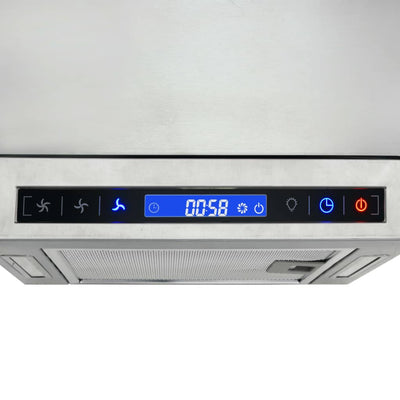 vidaXL Island Range Hood LCD Display Touch Sensor 756 m³/h LED