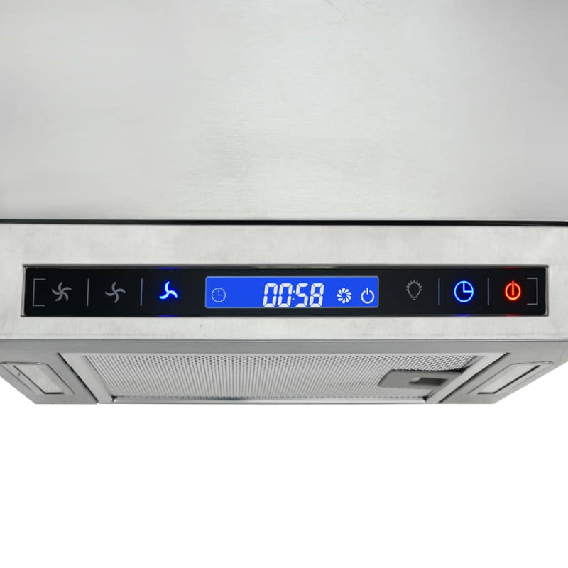 vidaXL Island Range Hood LCD Display Touch Sensor 756 m³/h LED