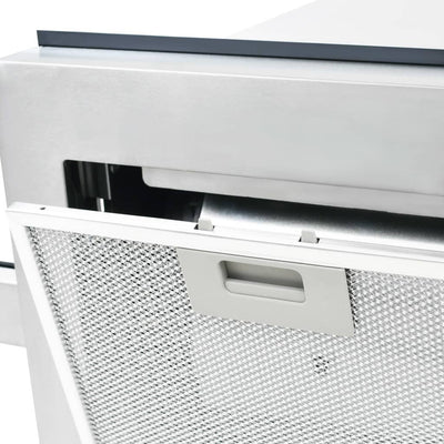 vidaXL Island Range Hood 90 cm Stainless Steel 756 m³/h LED