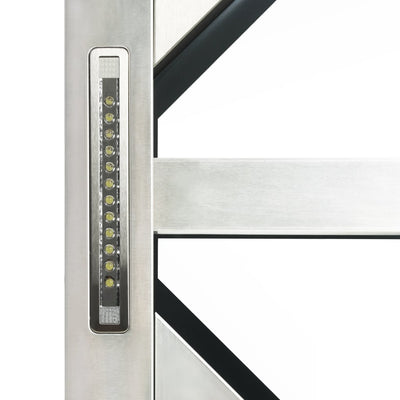 vidaXL Island Range Hood 90 cm Stainless Steel 756 m³/h LED