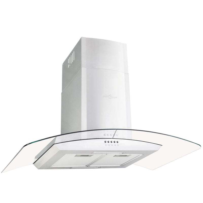 vidaXL Wall Mounted Range Hood 90 cm Stainless Steel 756 m³/h LED