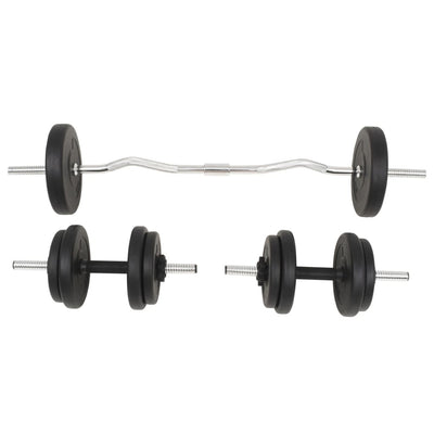 vidaXL Barbell and Dumbbell Set 30 kg