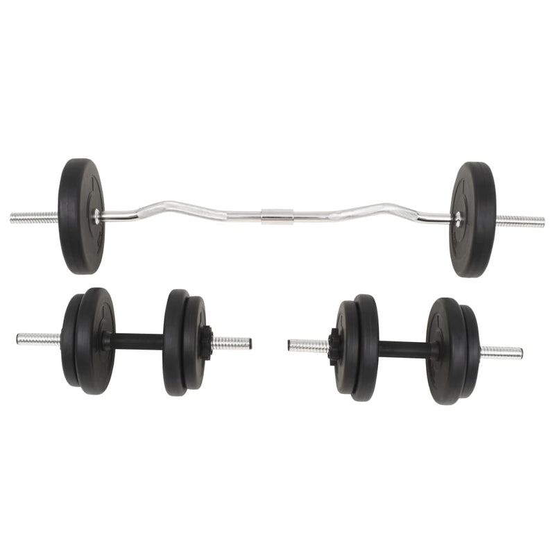 vidaXL Barbell and Dumbbell Set 30 kg