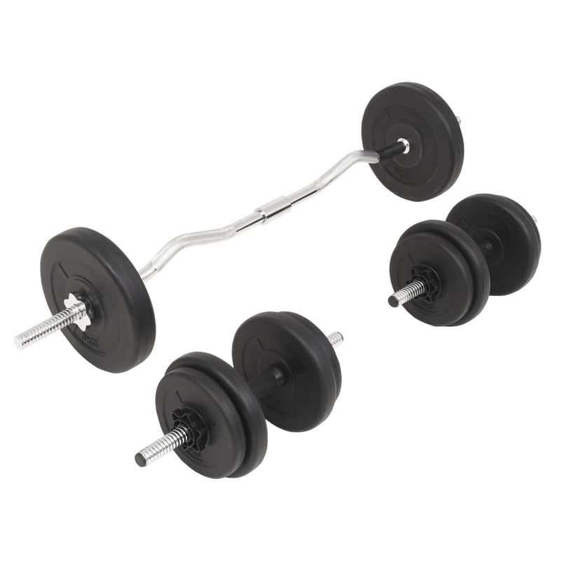vidaXL Barbell and Dumbbell Set 30 kg
