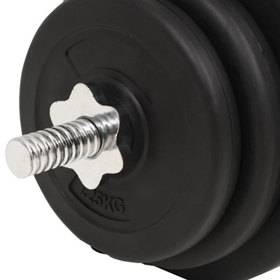 vidaXL Barbell and Dumbbell Set 30 kg