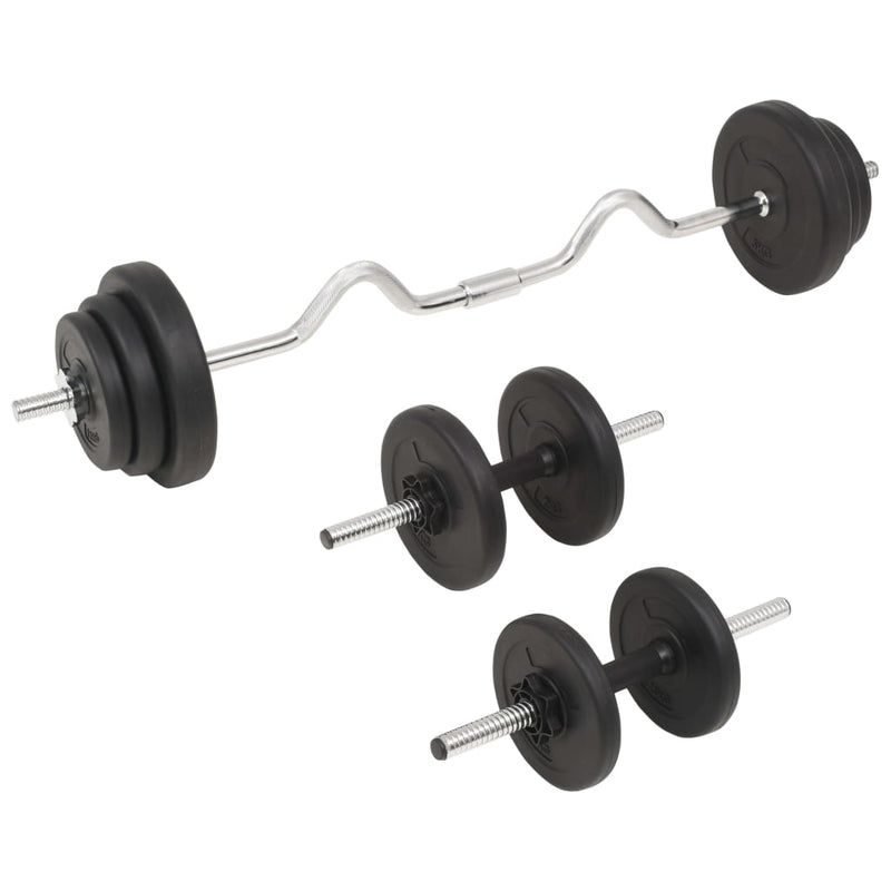 vidaXL Barbell and Dumbbell Set 30 kg