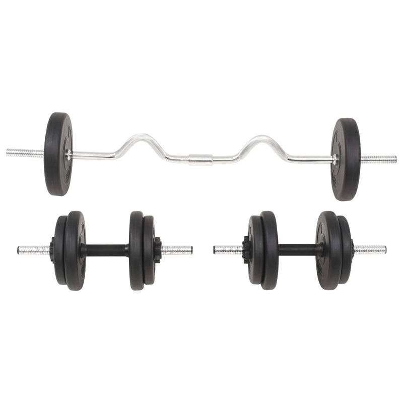 vidaXL Barbell and Dumbbell Set 30 kg