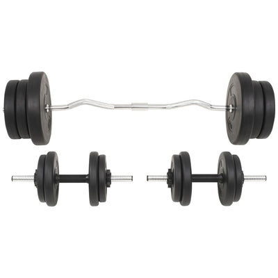 vidaXL Barbell and Dumbbell Set 60 kg