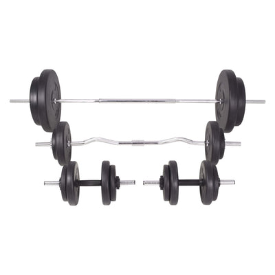 vidaXL Barbell and Dumbbell Set 90 kg