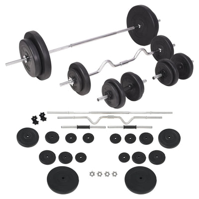 vidaXL Barbell and Dumbbell Set 90 kg