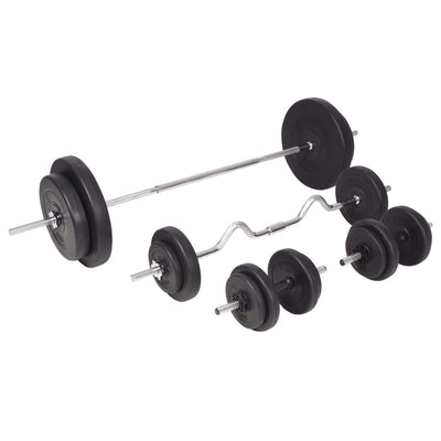 vidaXL Barbell and Dumbbell Set 90 kg