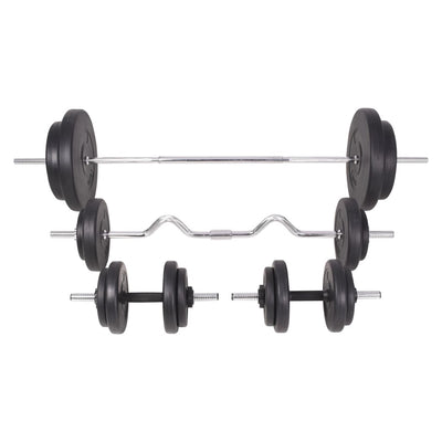 vidaXL Barbell and Dumbbell Set 90 kg