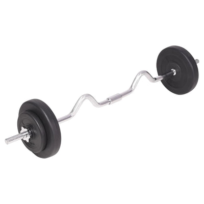 vidaXL Barbell and Dumbbell Set 90 kg