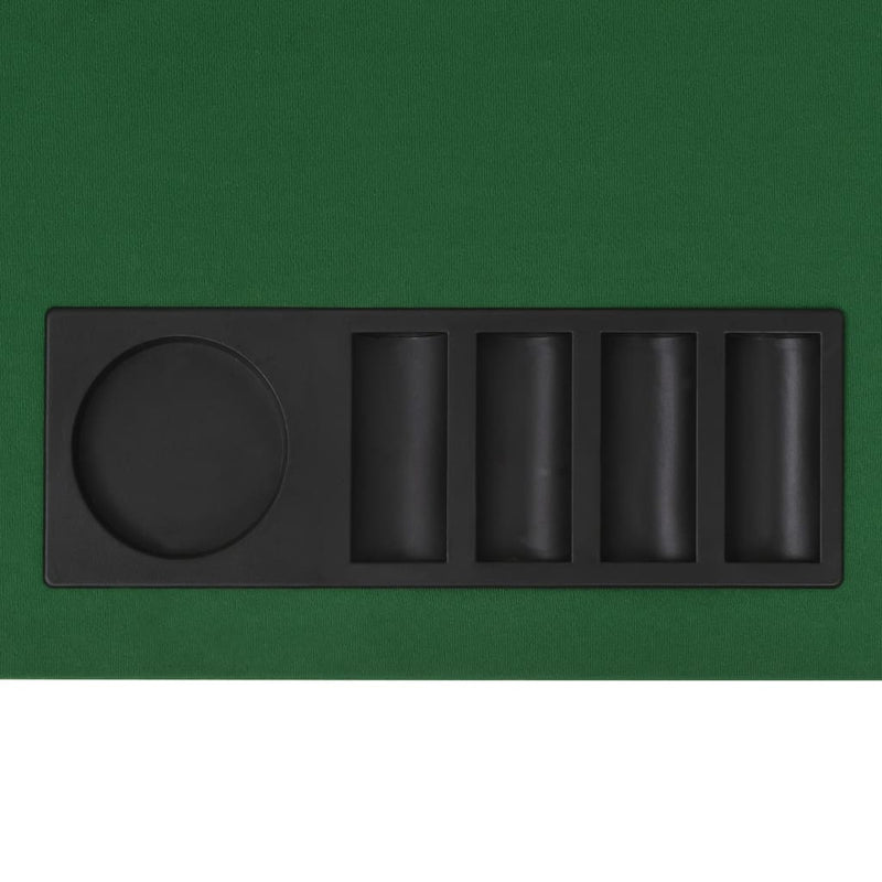 vidaXL 8-Player Folding Poker Tabletop 2 Fold Octagonal Green
